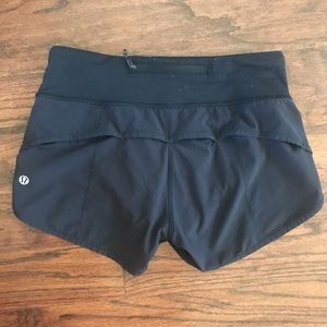 Lululemon Black Speed Up shorts, Size 2